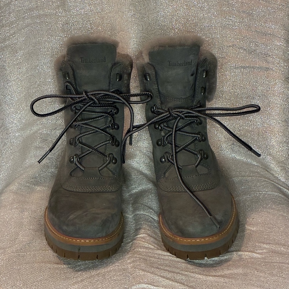 Timberland Dark Gray Lace-Up Boots